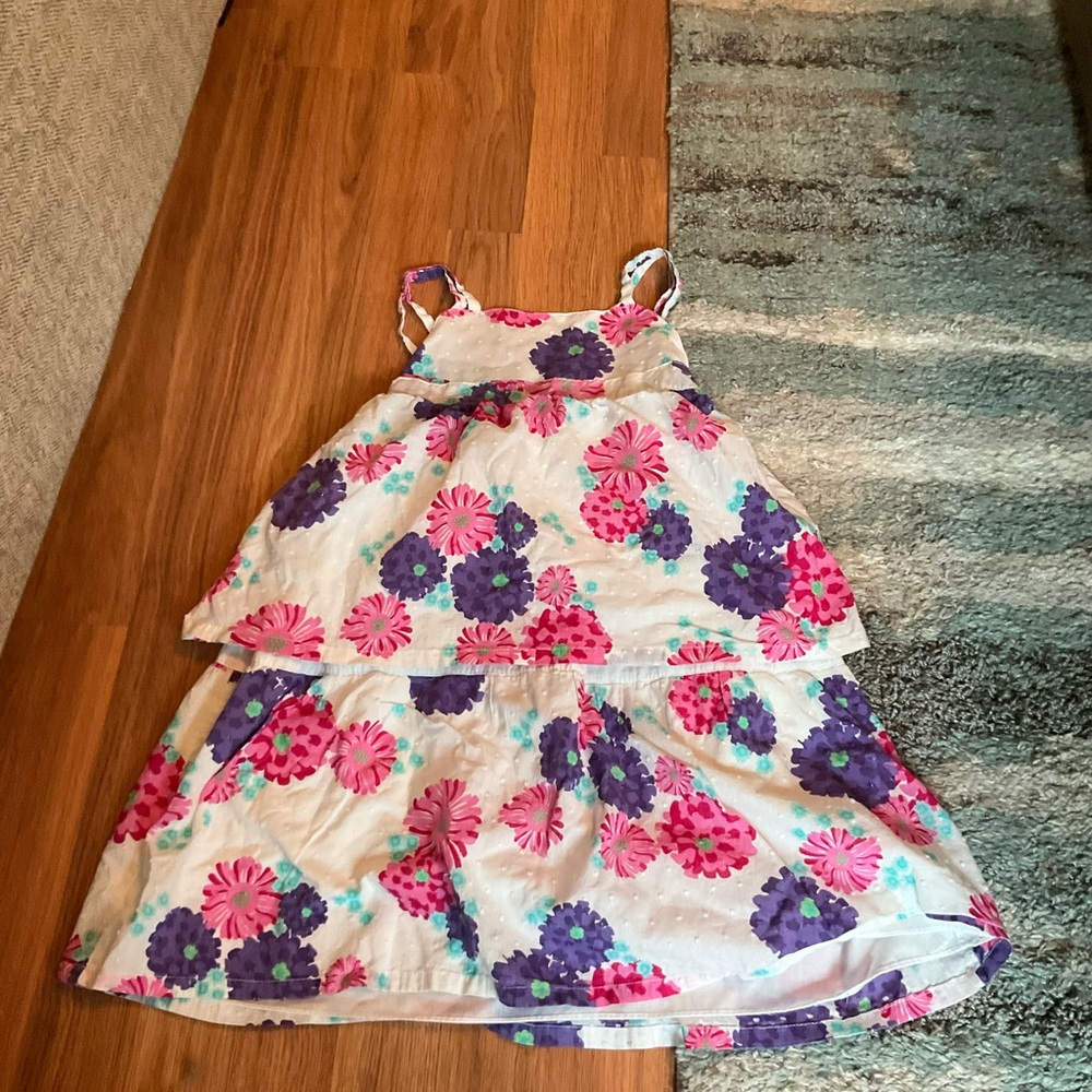 Floral Kids Dress in Pink and Purple 6